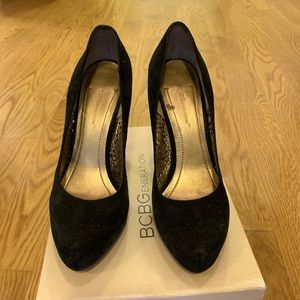 BCBGeneration Polka Black Suede heel